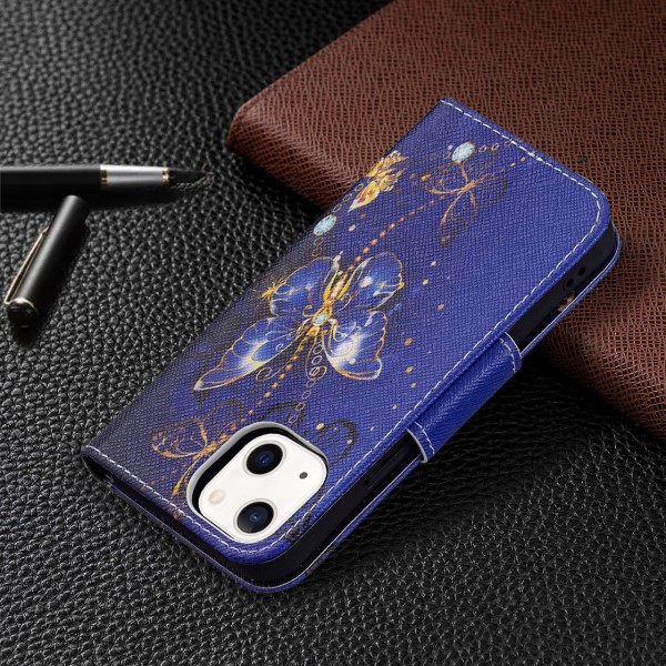 Puzdro pre iPhone 13 Mini Motýľ fialové