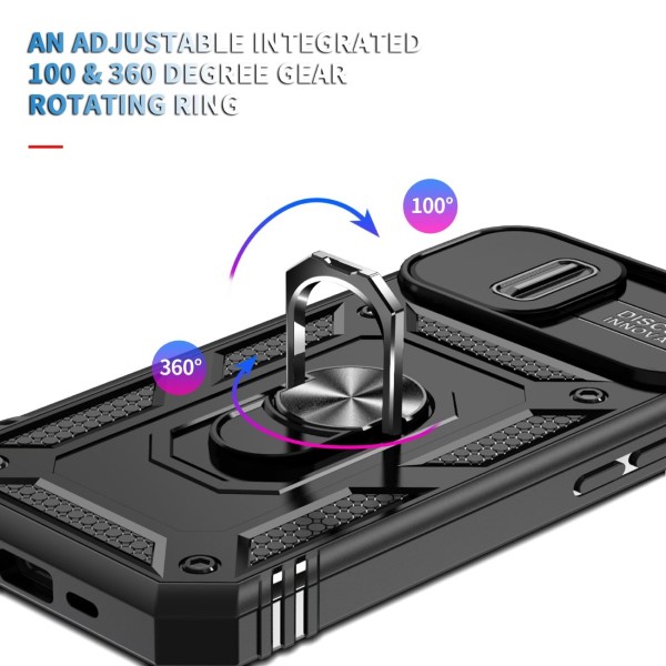 Kryt na iPhone 14 Plus odolný s krytom na fotoaparát čierny