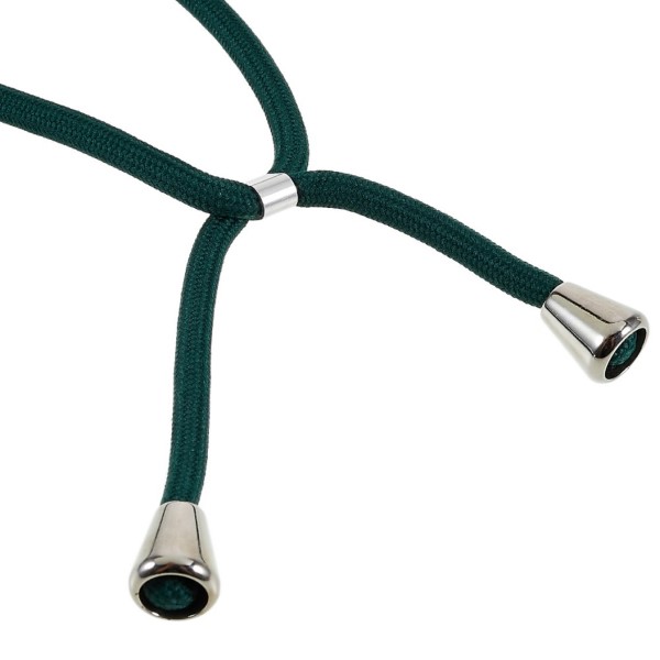 Kryt na iPhone 14 Plus gumový so šnúrkou na krk zelený