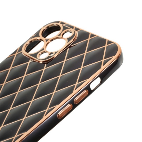 Kryt na iPhone 14 Plus Electroplated rhombus čierny