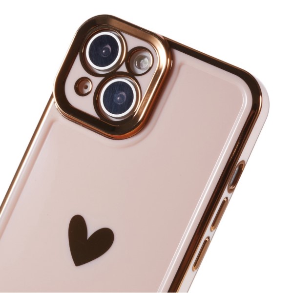 Kryt na iPhone 14 Plus Electroplated srdiečko ružový