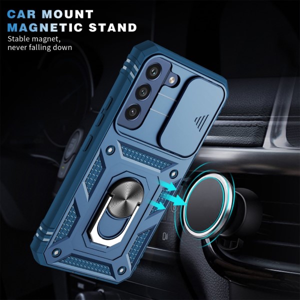 Kryt na Samsung Galaxy S22 odolný s krytom na fotoaparát tmavomodrý