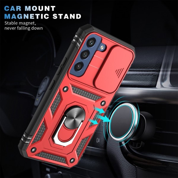 Kryt na Samsung Galaxy S22 odolný s krytom na fotoaparát červený