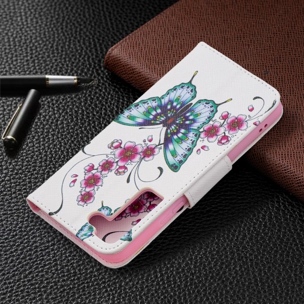 Puzdro na Samsung Galaxy S22 Motýľ bielej