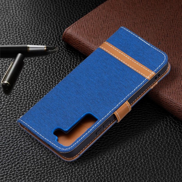 Puzdro na Samsung Galaxy S22 Jeans modré