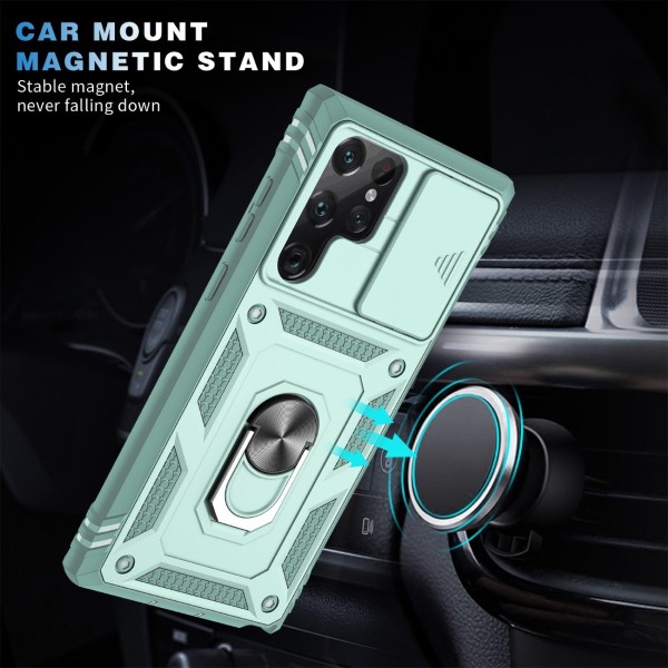 Kryt na Samsung Galaxy S22 Ultra odolný s krytom na fotoaparát svetlo modrý