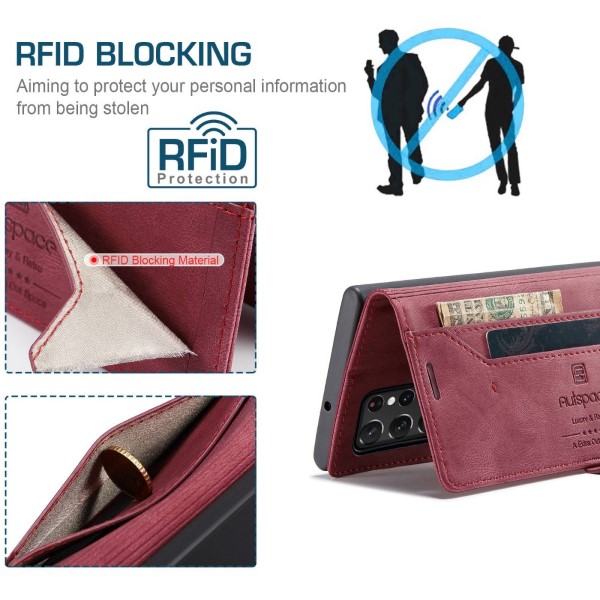 Puzdro na Samsung Galaxy S22 Ultra AUTSPACE červené