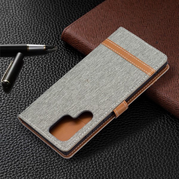 Puzdro na Samsung Galaxy S22 Ultra Jeans sivé