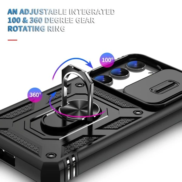 Kryt na Samsung Galaxy S23 odolný s krytom na fotoaparát čierny