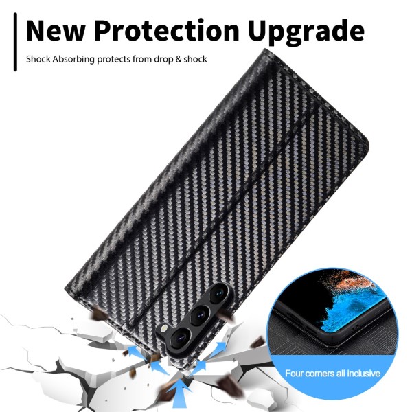 Puzdro na Samsung Galaxy S23 LC.IMEEKE Carbon vertical čierne