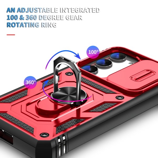 Kryt na Samsung Galaxy S23 plus odolný s krytom na fotoaparát červený
