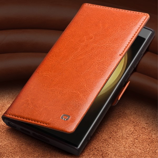 Puzdro kožené QIALINO na Samsung Galaxy S23 Plus čierne