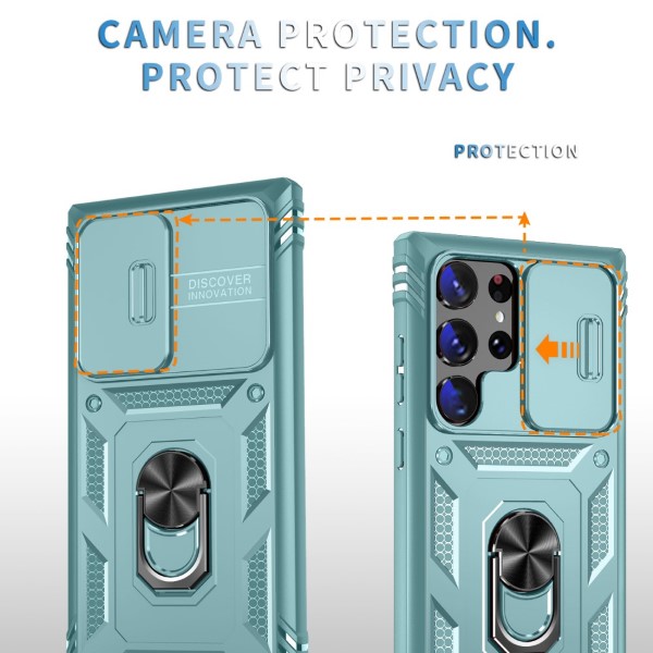 Kryt na Samsung Galaxy S23 Ultra odolný s krytom na fotoaparát svetlo modrý