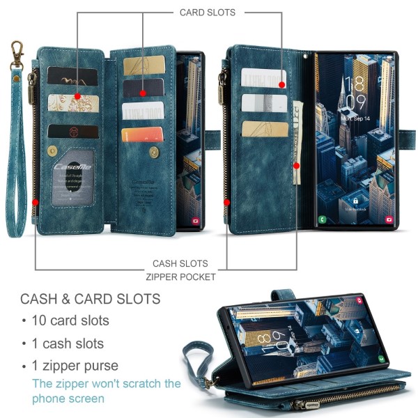 Puzdro na Samsung Galaxy S23 Ultra CASEME Deluxe modré