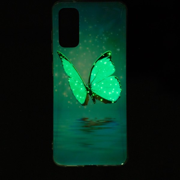 Kryt na Samsung Galaxy S20 svietiaci Motýľ