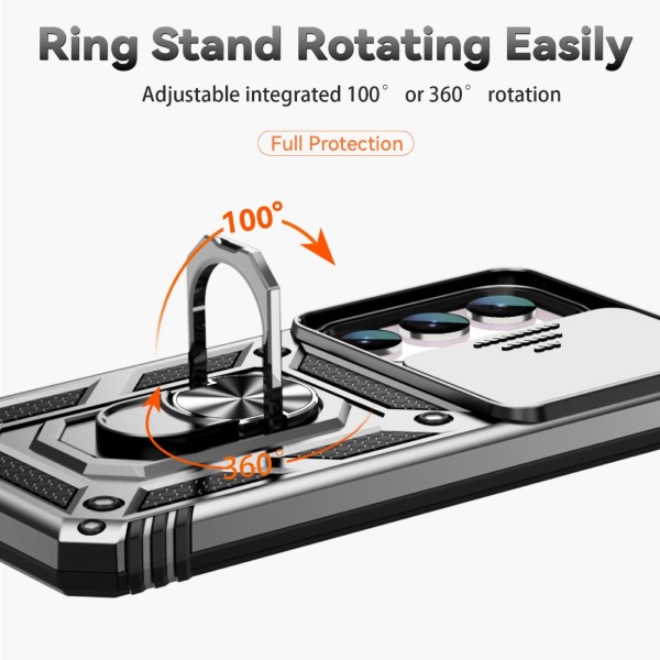 Kryt na Samsung Galaxy S23 FE odolný s krytom na fotoaparát strieborný