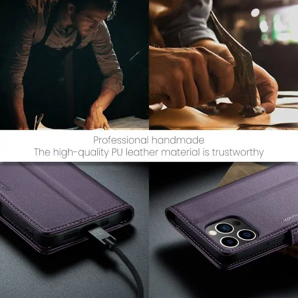 Puzdro na iPhone 15 Pro CASEME fialové