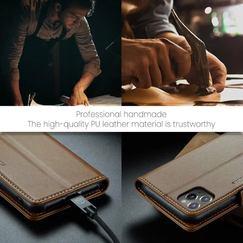 Púzdro pre iPhone 11 Pro CASEME smooth hnedé