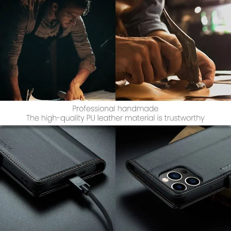 Púzdro na iPhone 15 Pro Max CASEME Smooth čierne