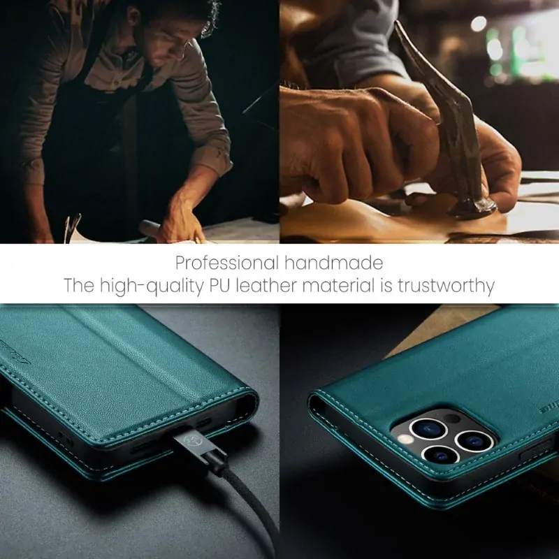 Púzdro na iPhone 15 Pro Max CASEME Smooth zelené