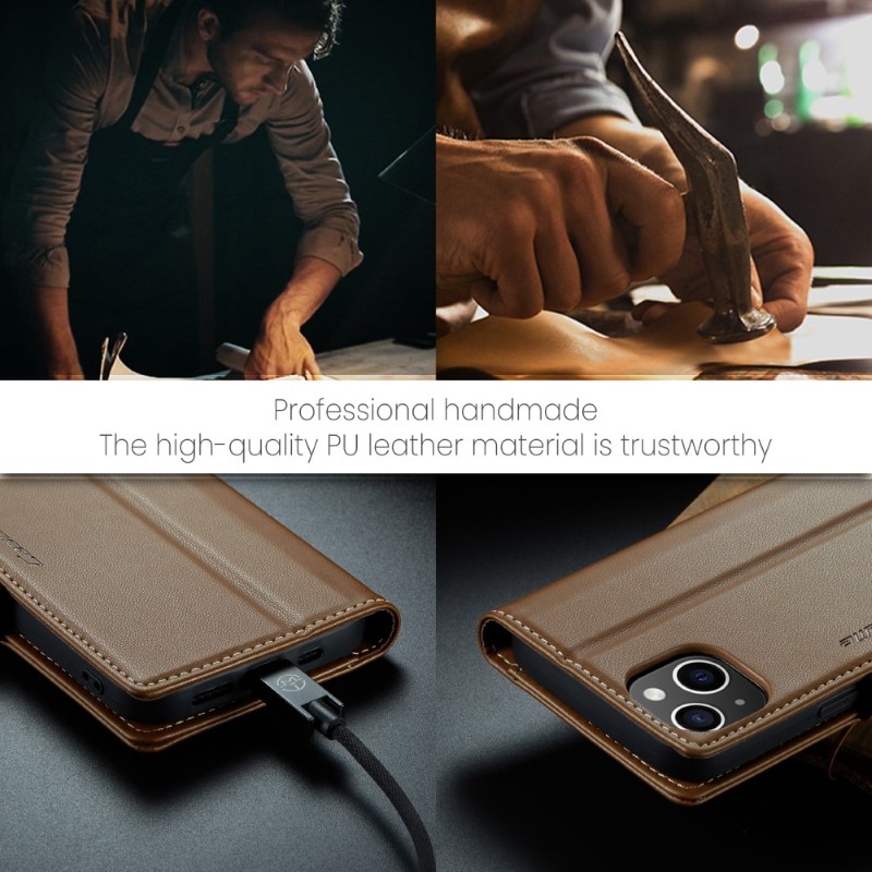 Púzdro na iPhone 15 CASEME Smooth hnedé