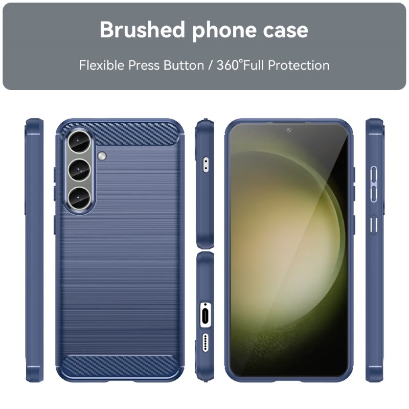 Kryt na Samsung Galaxy S24 Plus Gumový Carbon tmavomodrý