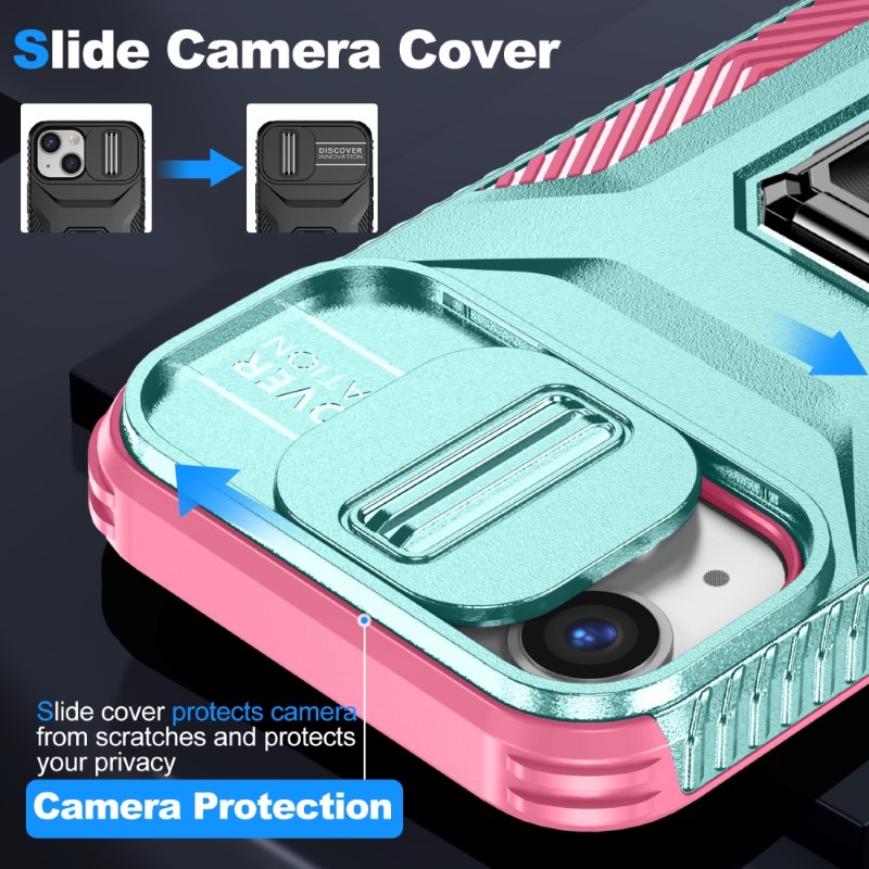 Kryt na iPhone 13 Mini odolný s krytom na fotoaparát svetlo modrý