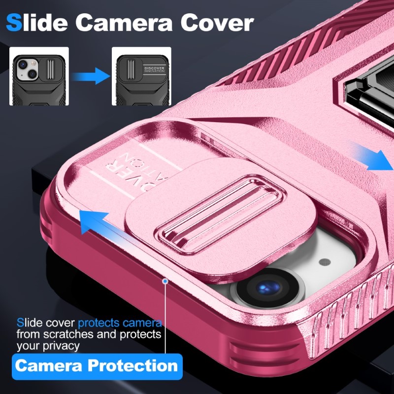 Kryt na iPhone 13 Mini odolný s krytom na fotoaparát vínový