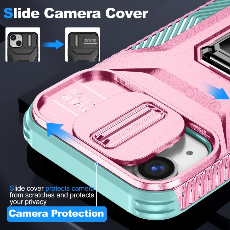 Kryt na iPhone 13 Mini odolný s krytkou na fotoaparát ružový