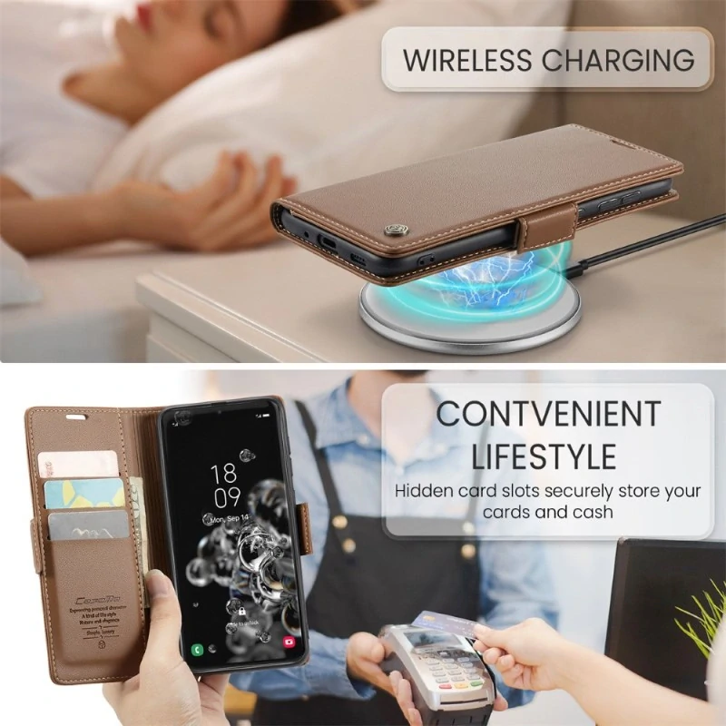 Puzdro na Samsung Galaxy S20 Ultra CASEME smooth hnedé