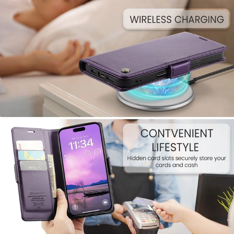 Púzdro na iPhone 16 CASEME Smooth fialové