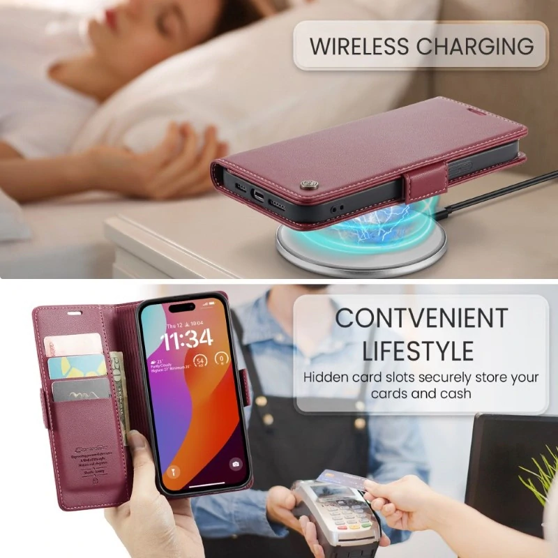Púzdro na iPhone 16 Pro CASEME Smooth červené