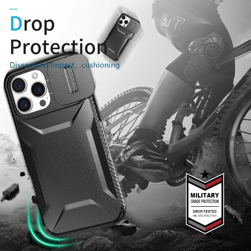 Kryt na iPhone 16 Pro s krytkou na fotoaparát čierny