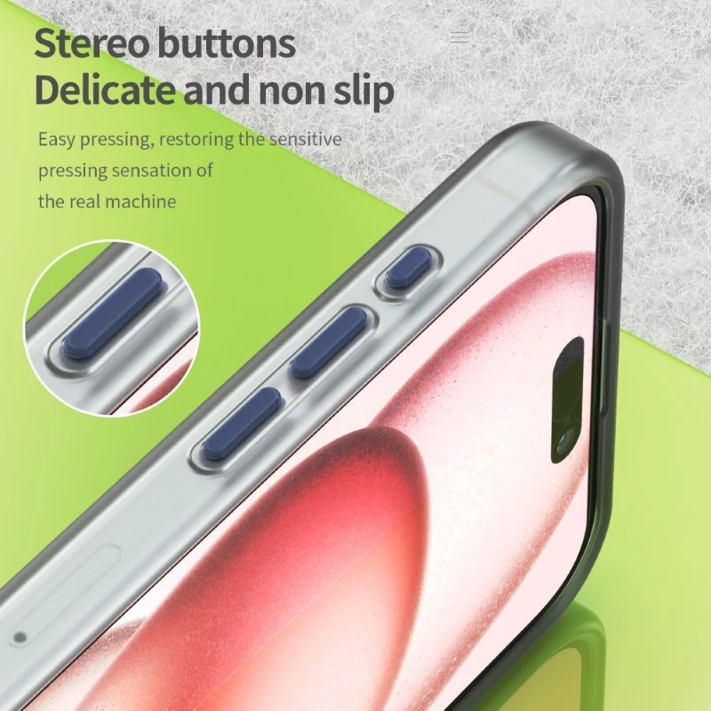 Kryt na iPhone 15 Pro gumový Candy (podpora MagSafe) tmavo modrý