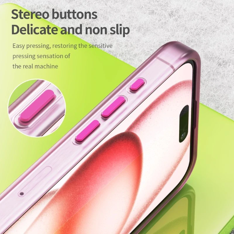 Kryt na iPhone 15 Pro gumový Candy (podpora MagSafe) ružový