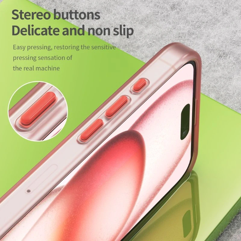 Kryt na iPhone 15 Pro gumový Candy (podpora MagSafe) červený Novinka