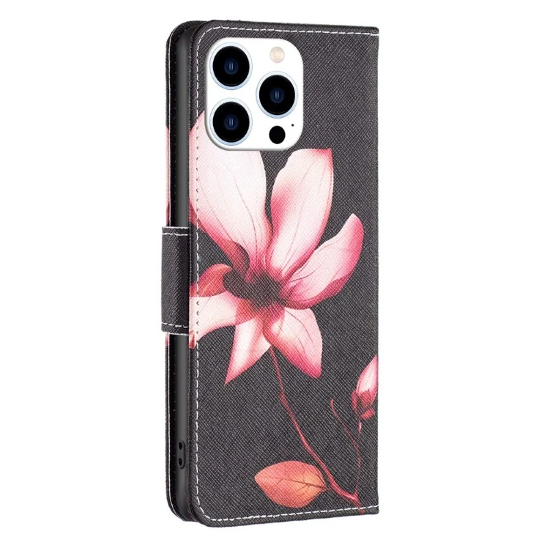 Púzdro pre iPhone 15 Pro Kvietka čierne