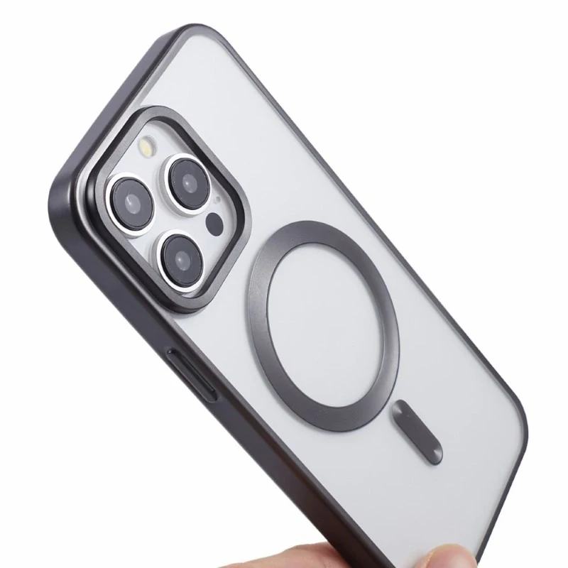 Kryt na iPhone 14 Pro gumový s podporou MagSafe čierny