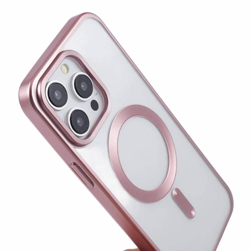Kryt na iPhone 14 Pro gumový s podporou MagSafe ružový
