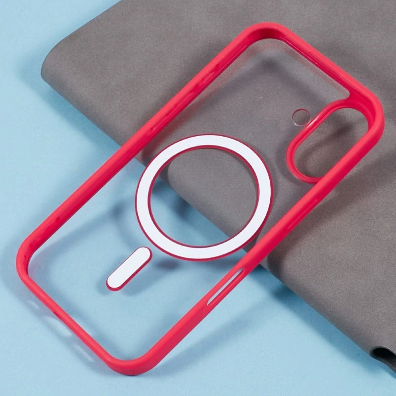 Kryt na iPhone 16 matný s podporou MagSafe červený