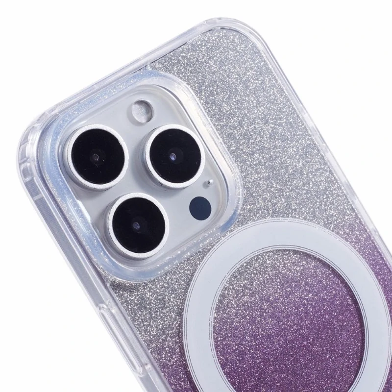 Kryt na iPhone 16 Pro Glitter s podporou MAGSAFE fialový