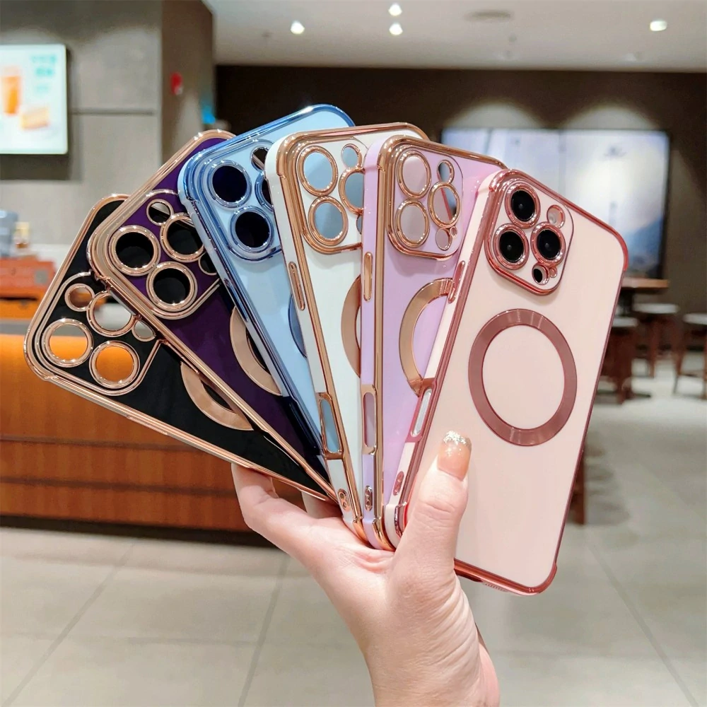 Kryt na iPhone 16 Pro Luxury s podporou MagSafe ružový