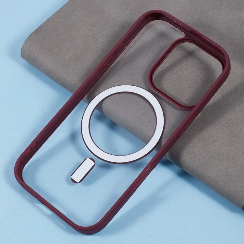 Kryt na iPhone 16 Pro matný s podporou MagSafe vínový