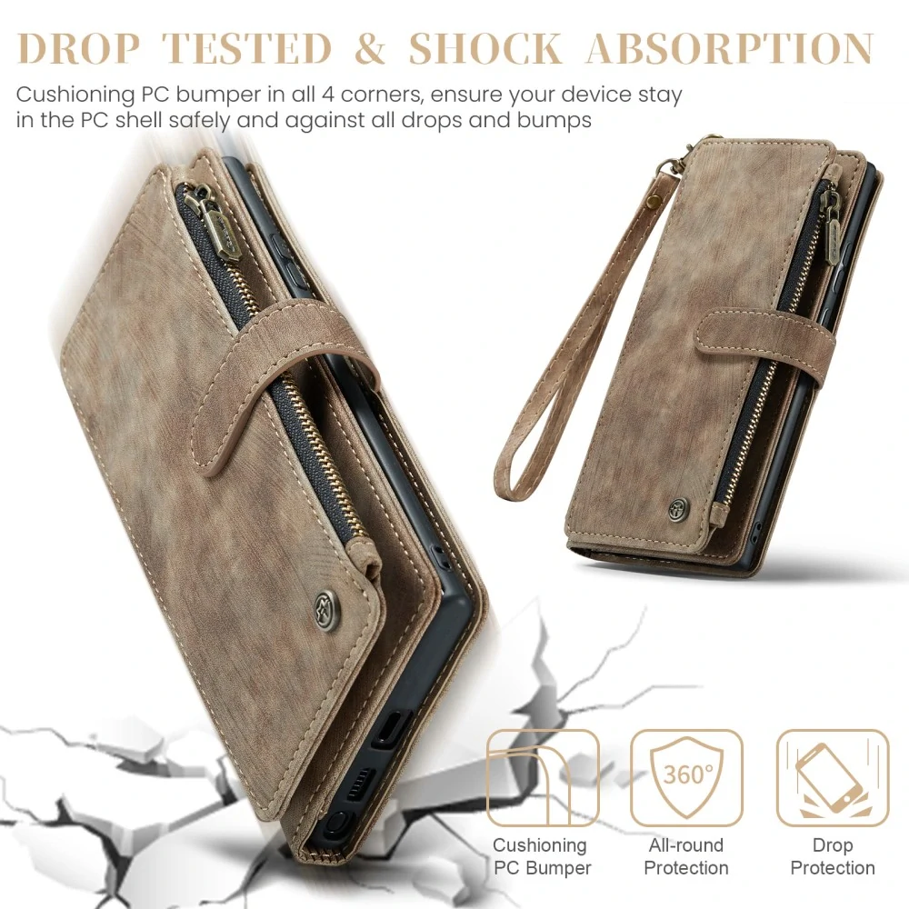 Puzdro na Samsung Galaxy S25 Ultra CASEME Deluxe hnedé