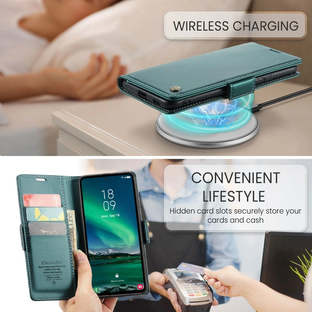 Puzdro na Samsung Galaxy S24 FE CASEME smooth zelené