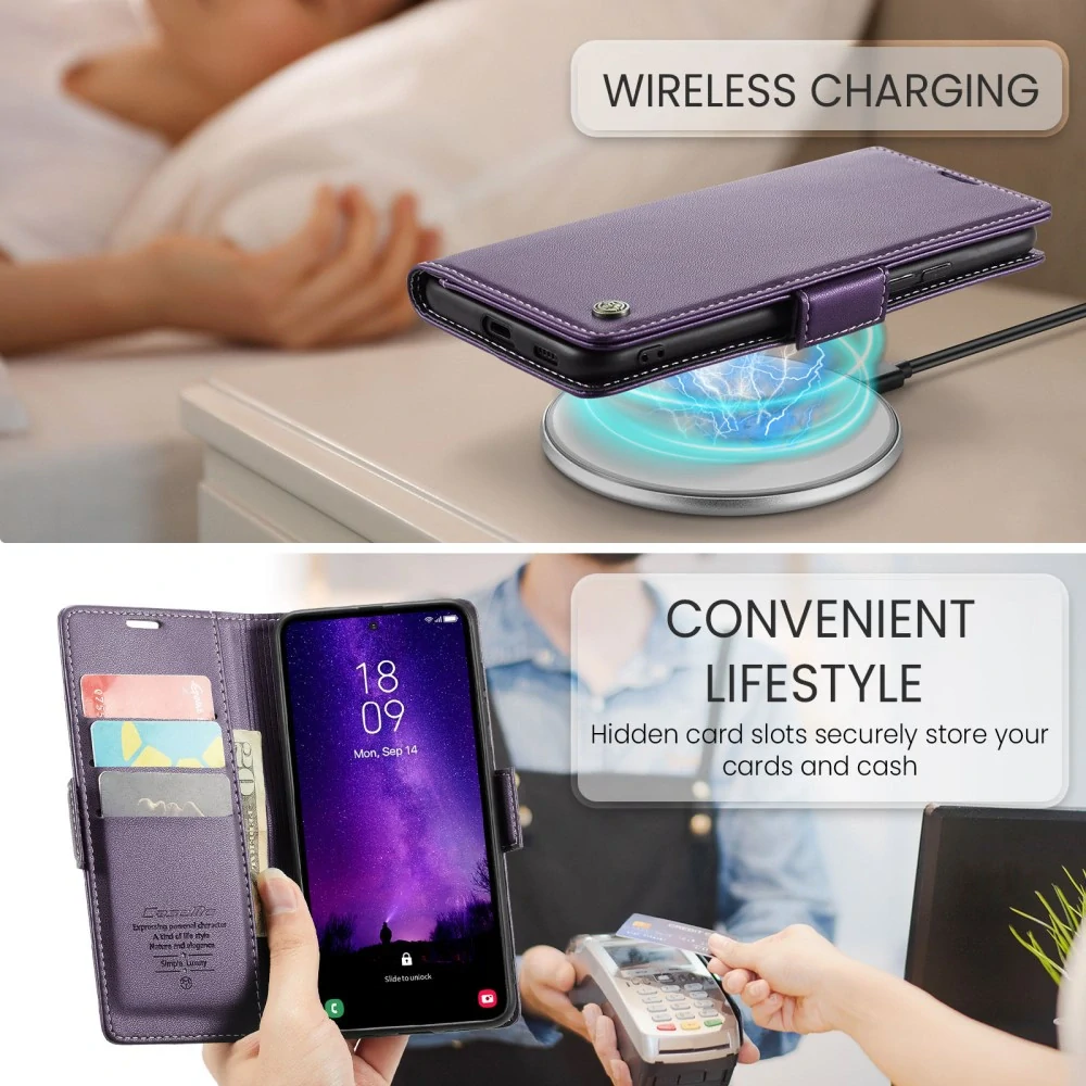 Puzdro na Samsung Galaxy S24 FE CASEME smooth fialové