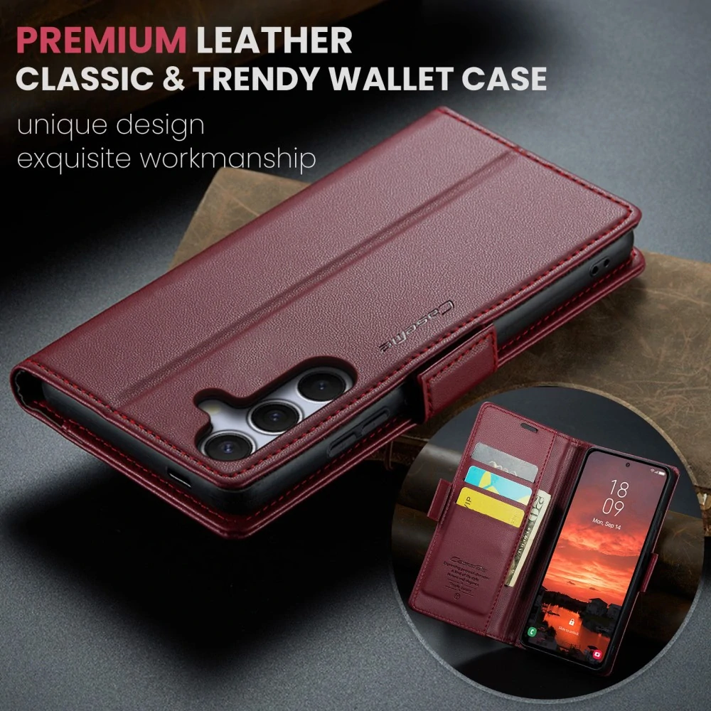 Puzdro na Samsung Galaxy S25+ CASEME smooth červené