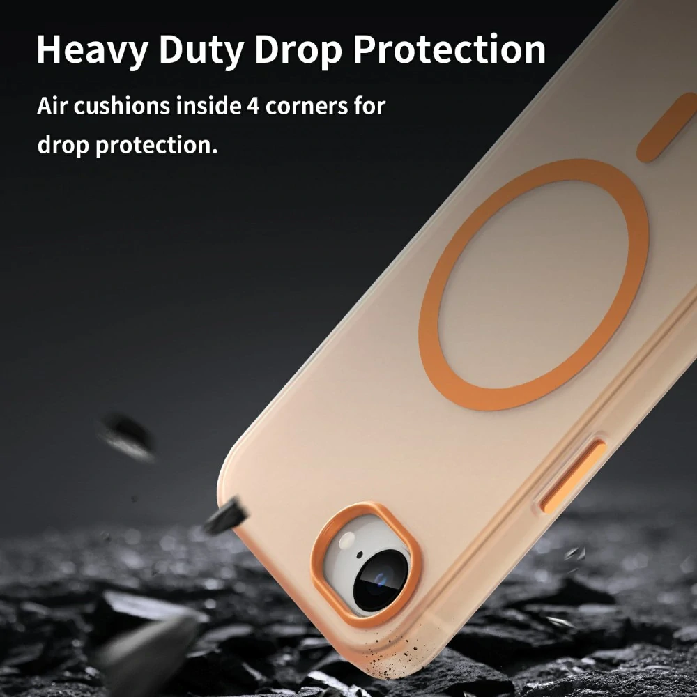 Kryt na iPhone 16E Candy s podporou MagSafe oranžový