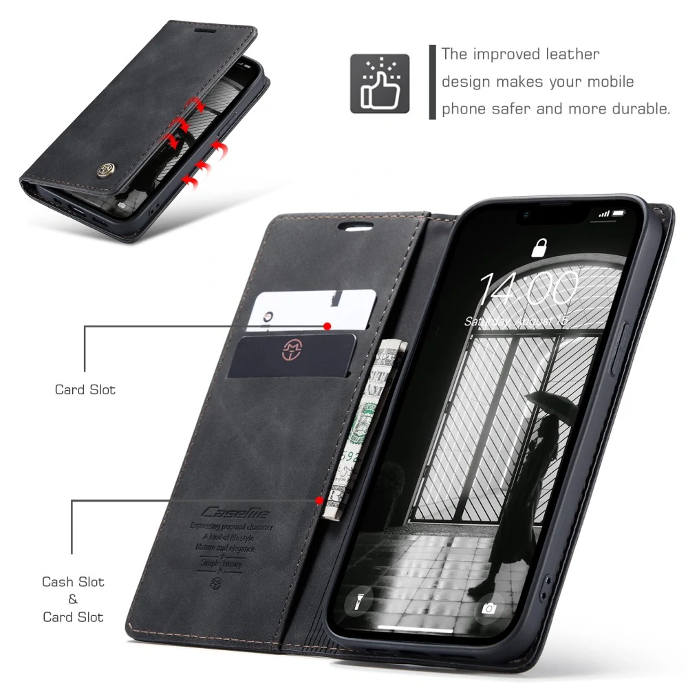 Puzdro CASEME pre iPhone 16E čierne