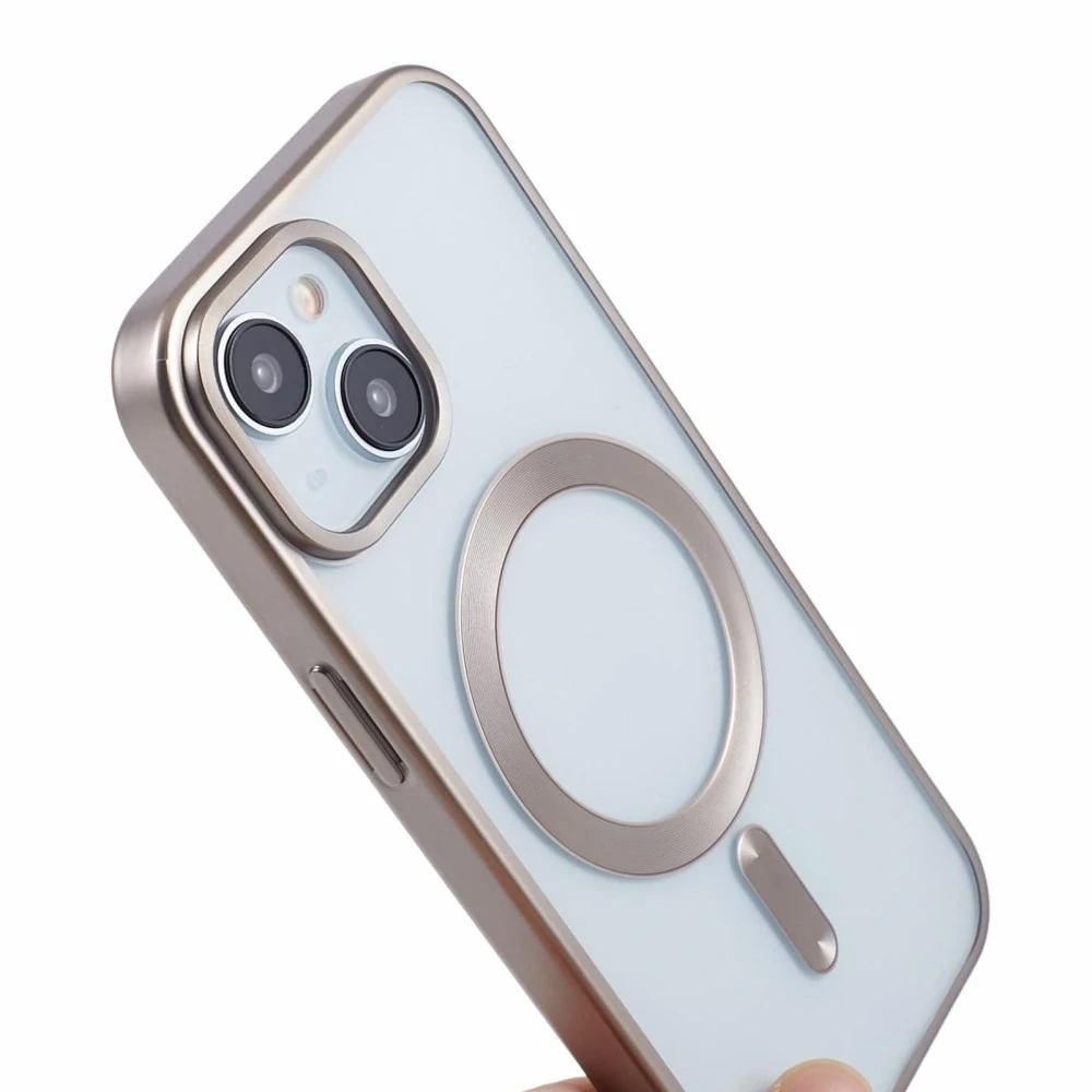 Kryt na iPhone 13 gumový s podporou MagSafe titánovo šedý